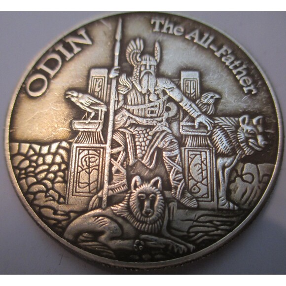 NEW-Norse Gods Freya & Odin Round USA Coin - Picture 5 of 8